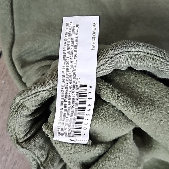 Forever 21+ Army Green Paperbag SweatShirt Shorts Size 2x - Picture 8 of 10